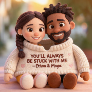 Personalized Black Man and Interracial Couple Pixar Style Custom Shaped Faux Fur Pillow - Cute Cartoon Anniversary Gift Bed Decor