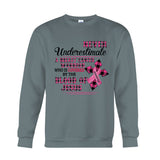 Ruban rose de la foi chrétienne - T-shirt et sweat à capuche personnalisés pour la sensibilisation au cancer du sein