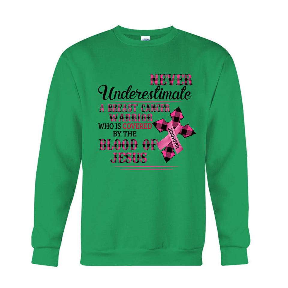Ruban rose de la foi chrétienne - T-shirt et sweat à capuche personnalisés pour la sensibilisation au cancer du sein