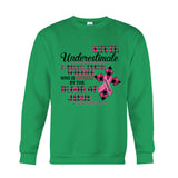Ruban rose de la foi chrétienne - T-shirt et sweat à capuche personnalisés pour la sensibilisation au cancer du sein