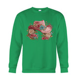 Cowgirl Hat And Flowers - Personalized Cowgirl T-shirt And Hoodie