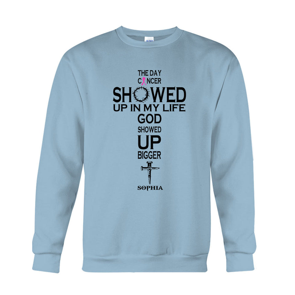 La foi plutôt que la peur - T-shirt et sweat à capuche personnalisés pour la sensibilisation au cancer du sein