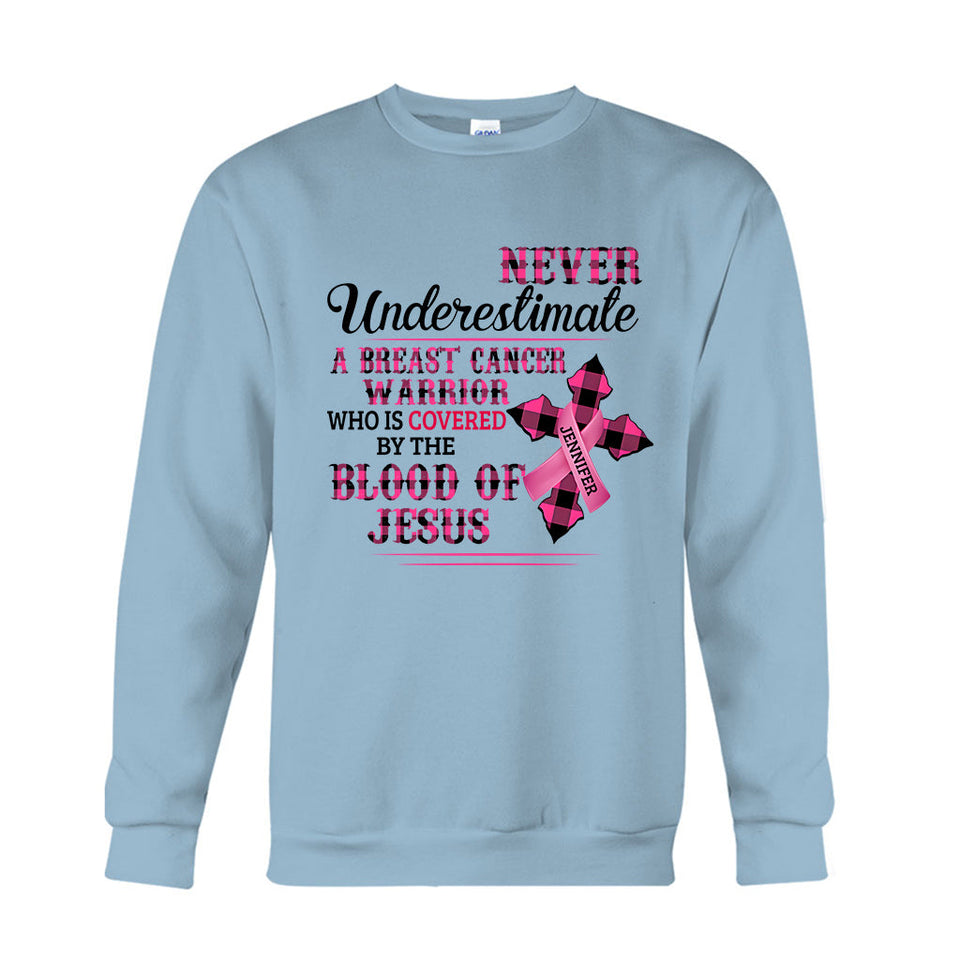 Ruban rose de la foi chrétienne - T-shirt et sweat à capuche personnalisés pour la sensibilisation au cancer du sein