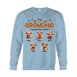This Grandma Loves Her Herd - Personalized Grandma T-shirt And Hoodie