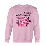 Ruban rose de la foi chrétienne - T-shirt et sweat à capuche personnalisés pour la sensibilisation au cancer du sein