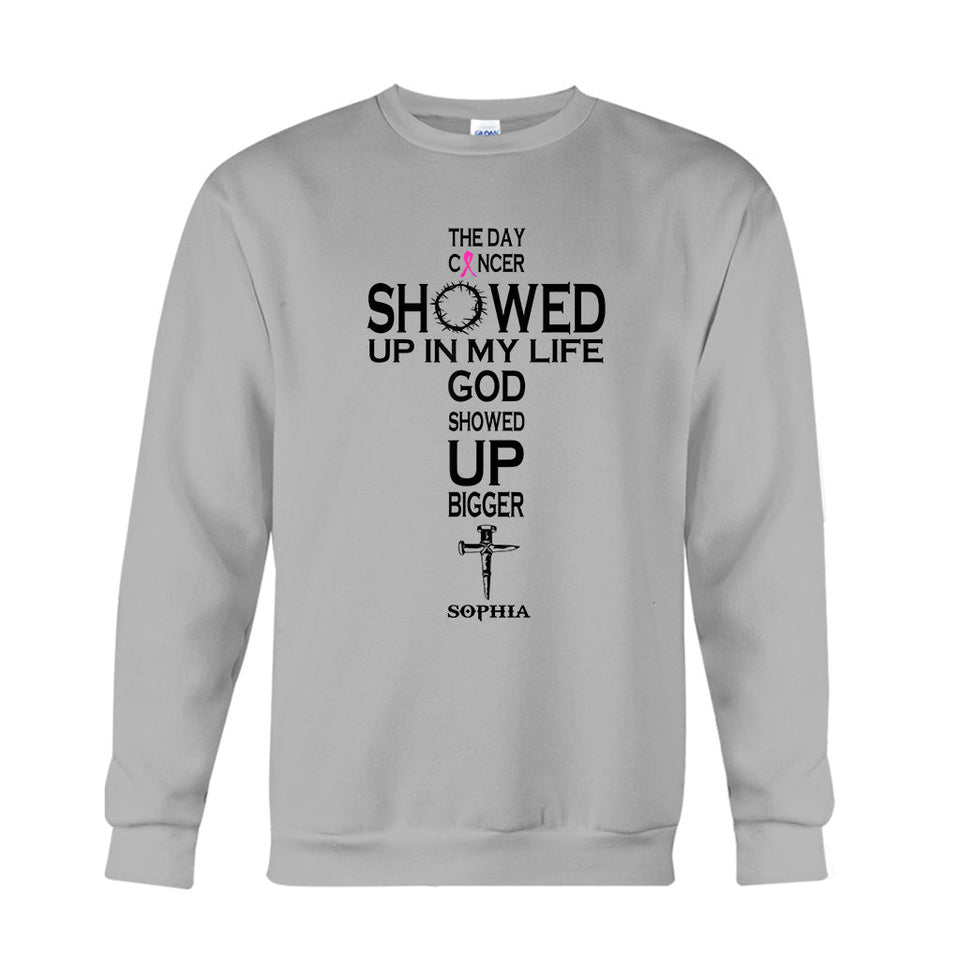 La foi plutôt que la peur - T-shirt et sweat à capuche personnalisés pour la sensibilisation au cancer du sein