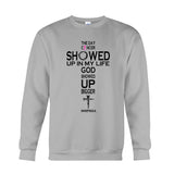 La foi plutôt que la peur - T-shirt et sweat à capuche personnalisés pour la sensibilisation au cancer du sein