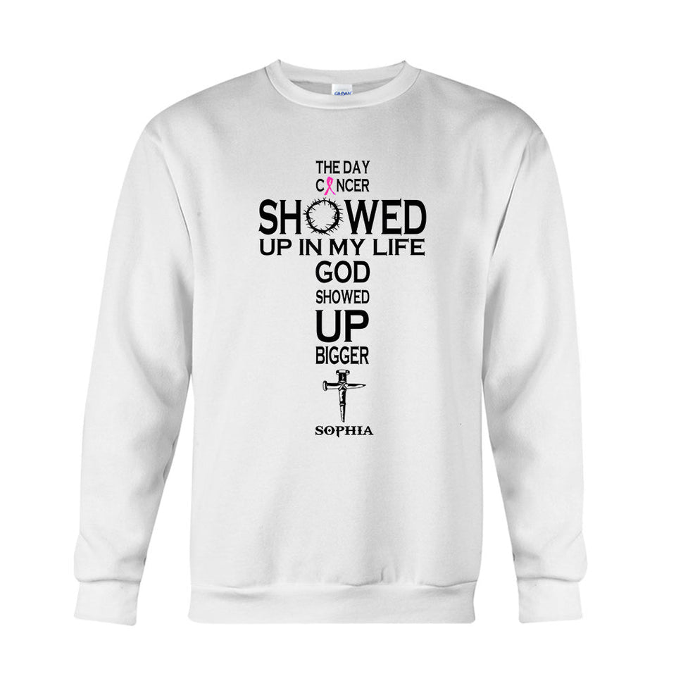La foi plutôt que la peur - T-shirt et sweat à capuche personnalisés pour la sensibilisation au cancer du sein
