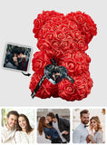 Love You Forever - Personalized Couple Rose Teddy Bear