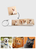 Pets Dogs Cats Lovers - Personalized Dog Photo Wristlet Keychain