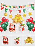 Merry Christmas - Christmas Balloons Set With Banner for Christmas