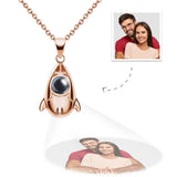 gift for anyone, who lost a loved one - Personalized Creative Rocket Projection Photo Charm