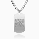 Any Photo - Personalized Engraved QR Code Necklace