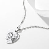 Personalized Women's Heart Photo Engraved Tag Necklace