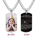 Happy Birthday - Personalized Photo Necklace
