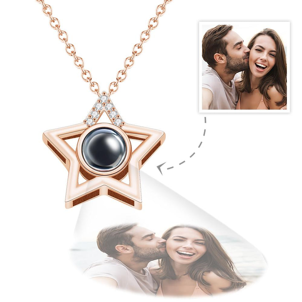 Personalized Star Photo Projection Charm