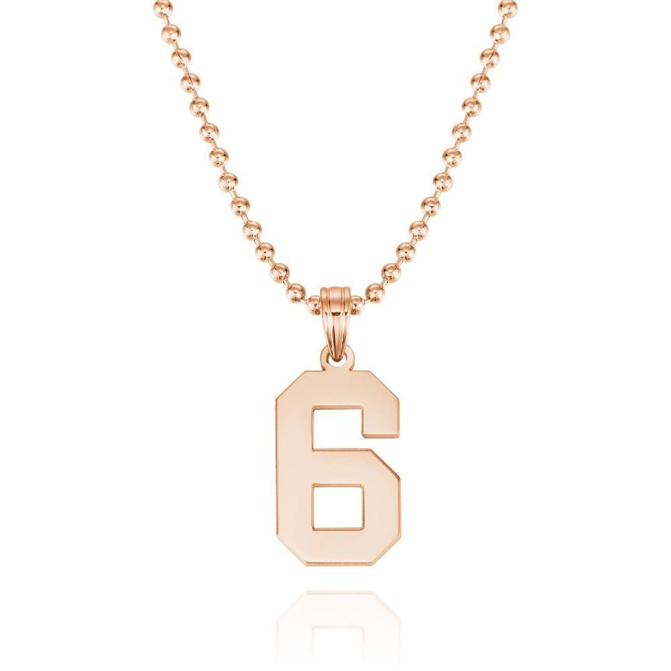 Your Number - Personalized Basketball Number Pendant Thick Chain