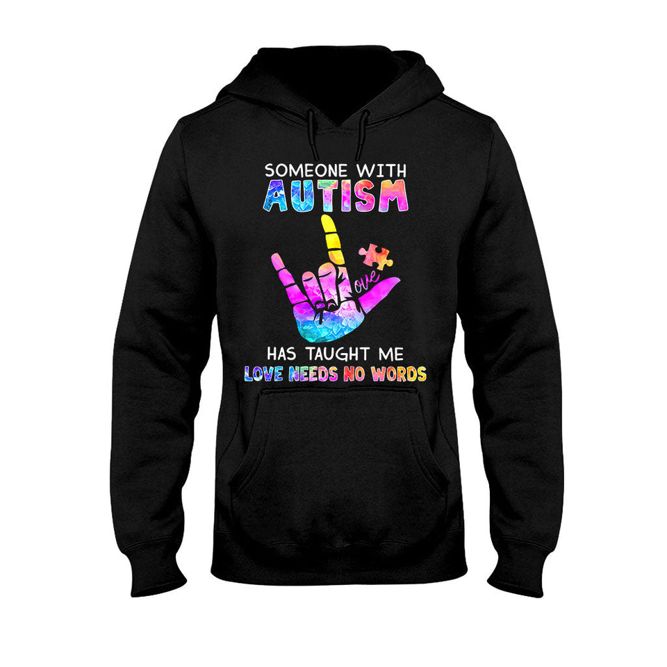 L'amour n'a pas besoin de mots - T-shirt et sweat à capuche de sensibilisation à l'autisme 1221