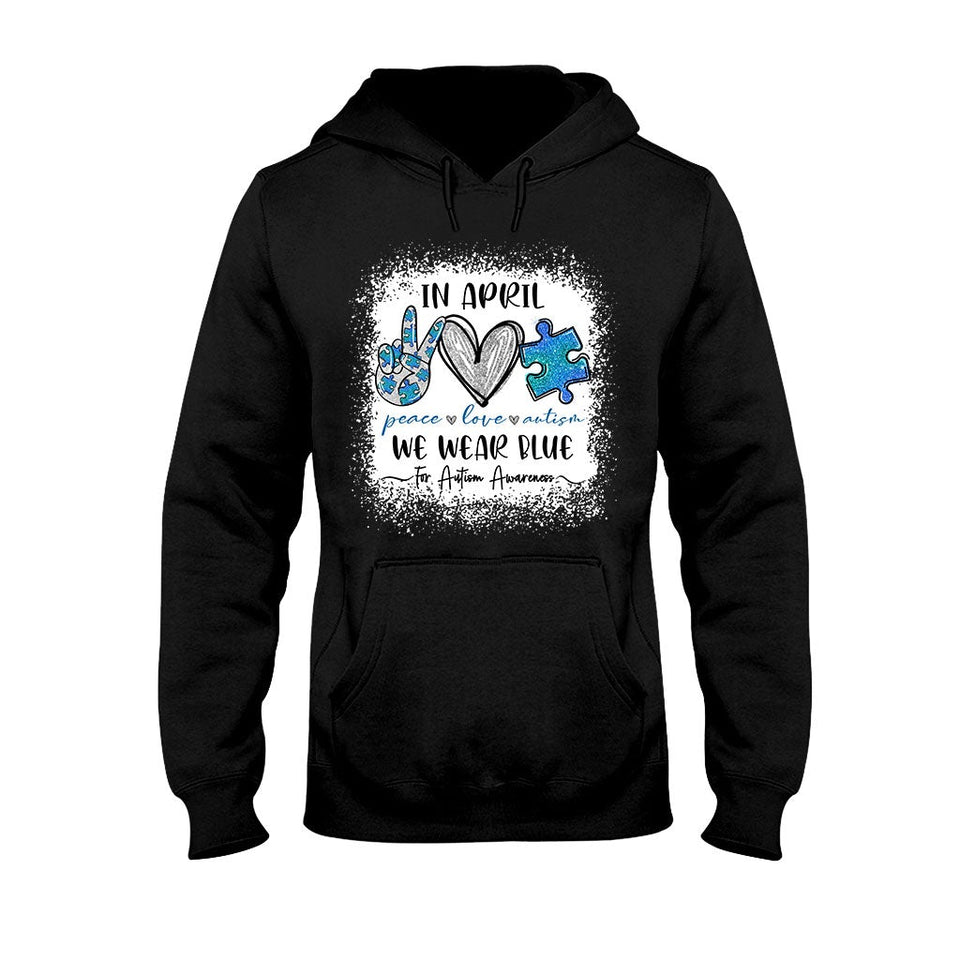 En avril, nous portons du bleu - T-shirt et sweat à capuche pour la sensibilisation à l'autisme 1121