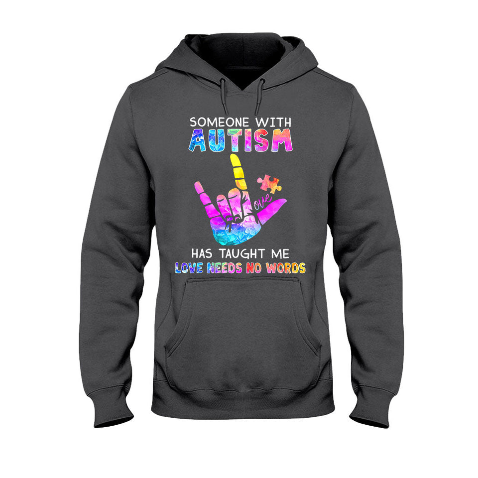 L'amour n'a pas besoin de mots - T-shirt et sweat à capuche de sensibilisation à l'autisme 1221