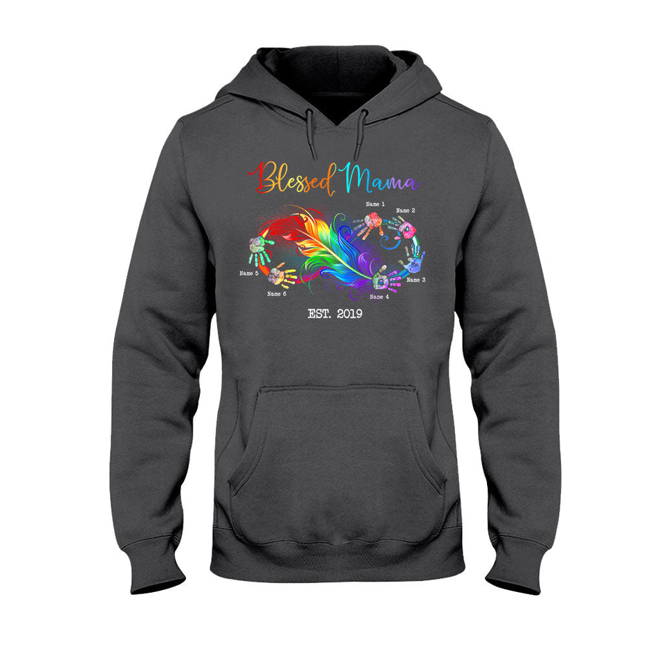 Blessed Mama - Gift for mom, grandma - Personalized T-shirt And Hoodie