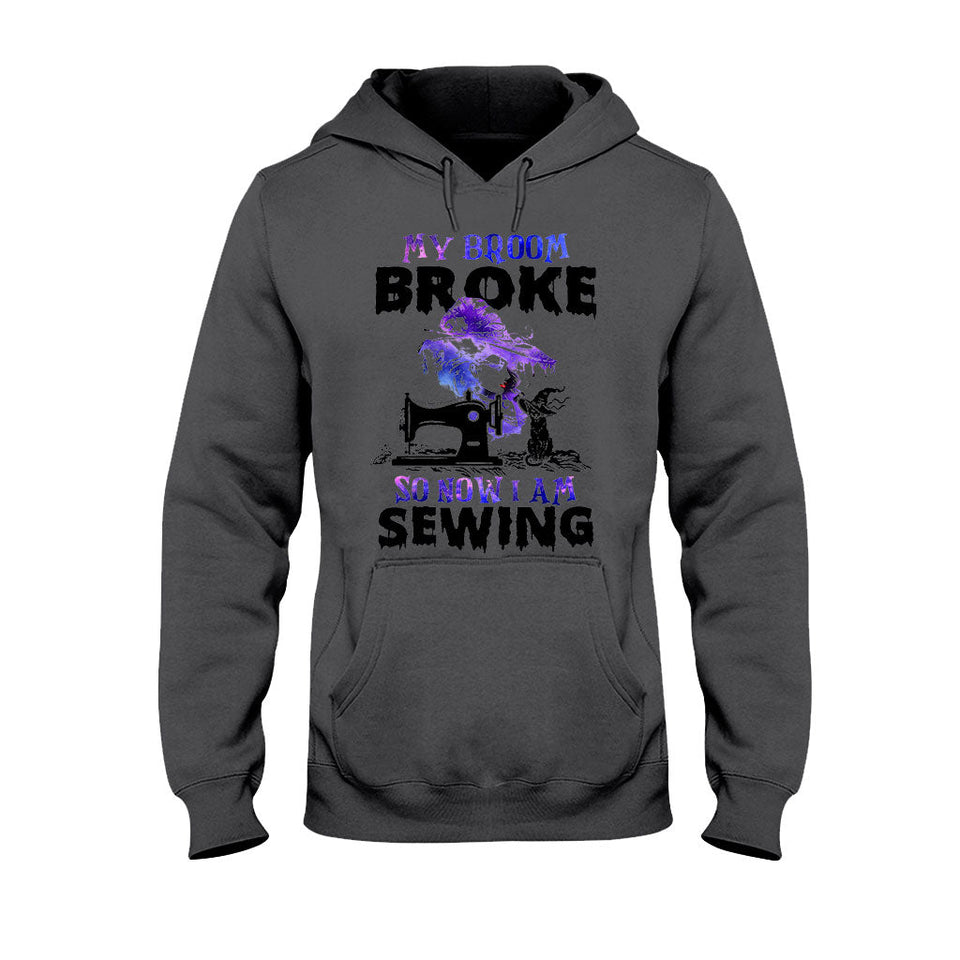 My Broom Broke Sewing - Halloween T-shirt and Hoodie 092021