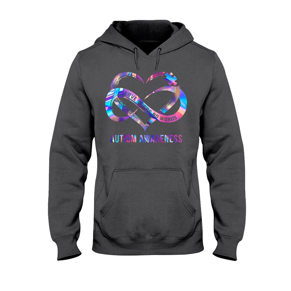 L'amour n'a pas besoin de mots - T-shirt et sweat à capuche de sensibilisation à l'autisme 112021