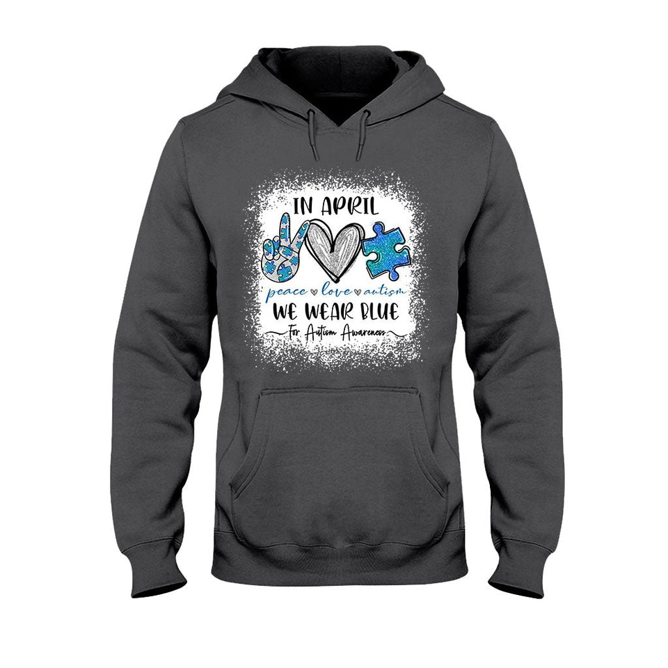 En avril, nous portons du bleu - T-shirt et sweat à capuche pour la sensibilisation à l'autisme 1121