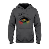 Juneteenth - African American T-shirt and Hoodie With Faux Glitter Print 112021