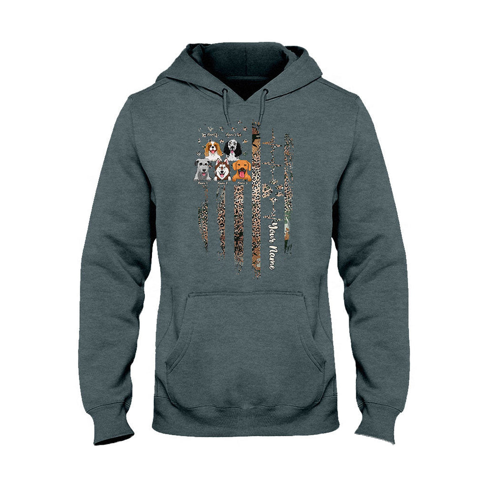 Love My Dogs - Personalized Independence Day Dog T-shirt and Hoodie