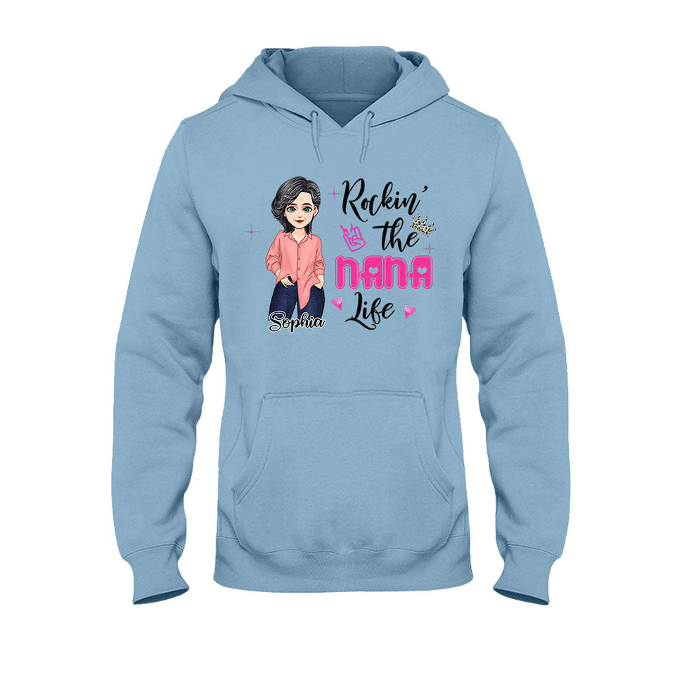Rockin' The Nana Life - Gift for grandma, mom - Personalized T-shirt And Hoodie