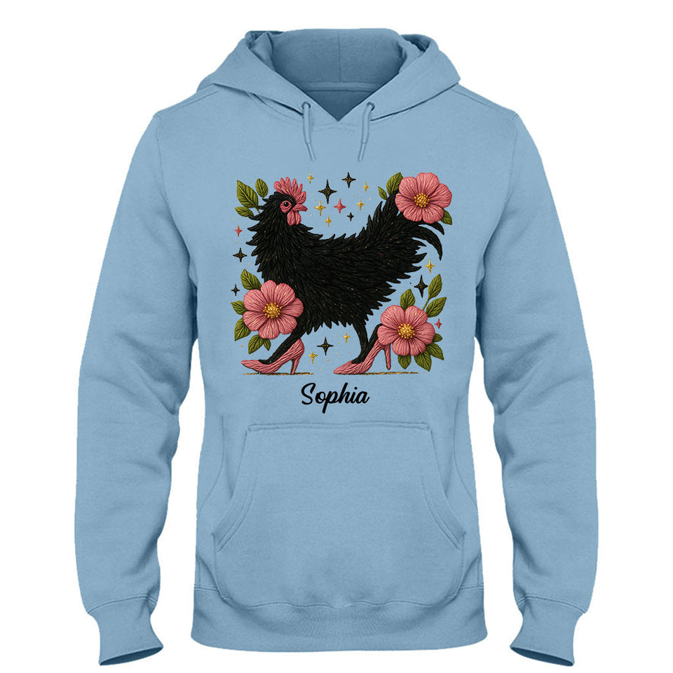 Floral Chicken - Personalized Chicken T-shirt And Hoodie