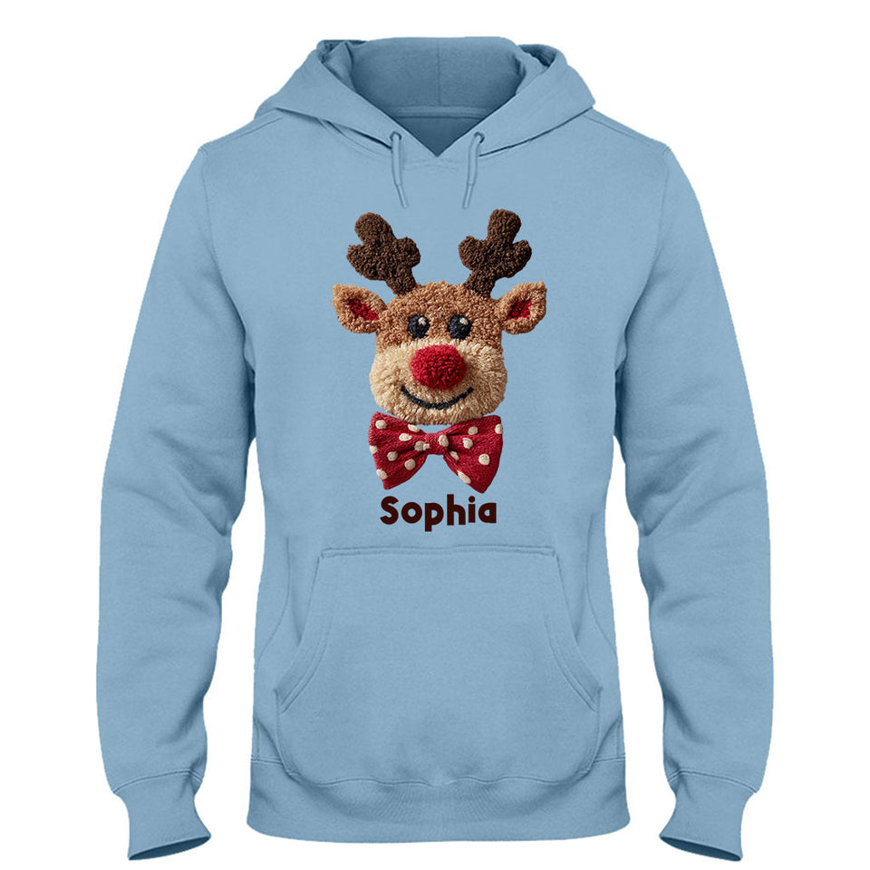 Reindeer Sweatshirt - Personalized Kid T-shirt And Hoodie