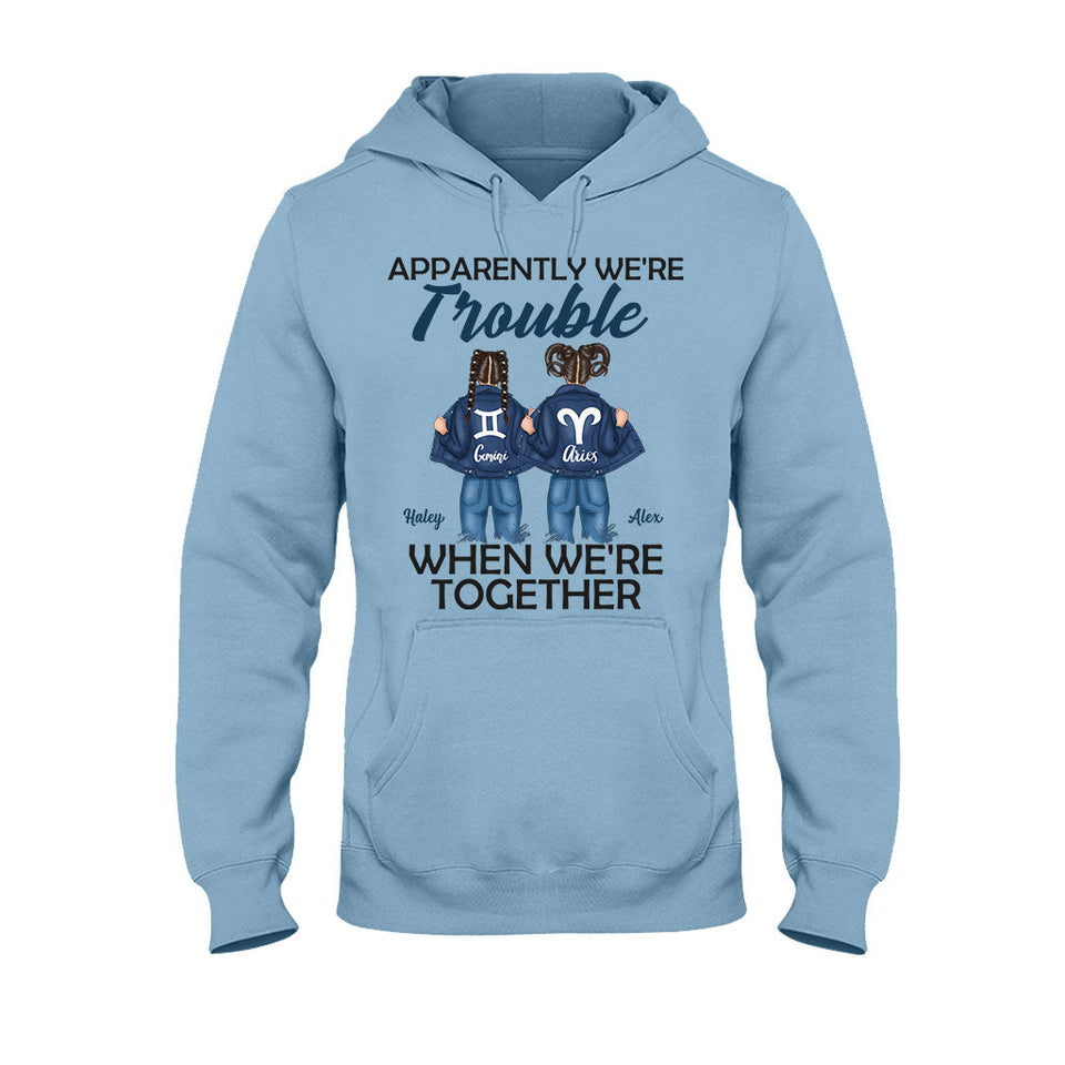 Trouble Together - Personalized Bestie T-shirt And Hoodie