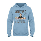 Never Underestimate An Old Man Who Loves Fishing - Personalized Father's Day T-shirt and Hoodie