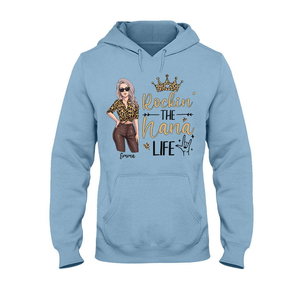 Rocking The Grandma Life - Personalized Mother's Day Grandma T-shirt and Hoodie
