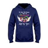 My Heart Will Always Wear The Pawprints - Personalized Dog T-shirt and Hoodie With Faux Glitter Print