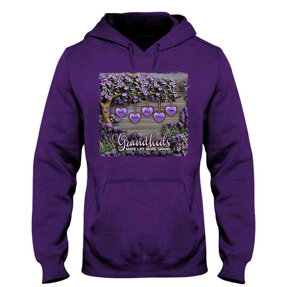 Grandkids Make Life More Grand - Personalized Grandma T-shirt And Hoodie