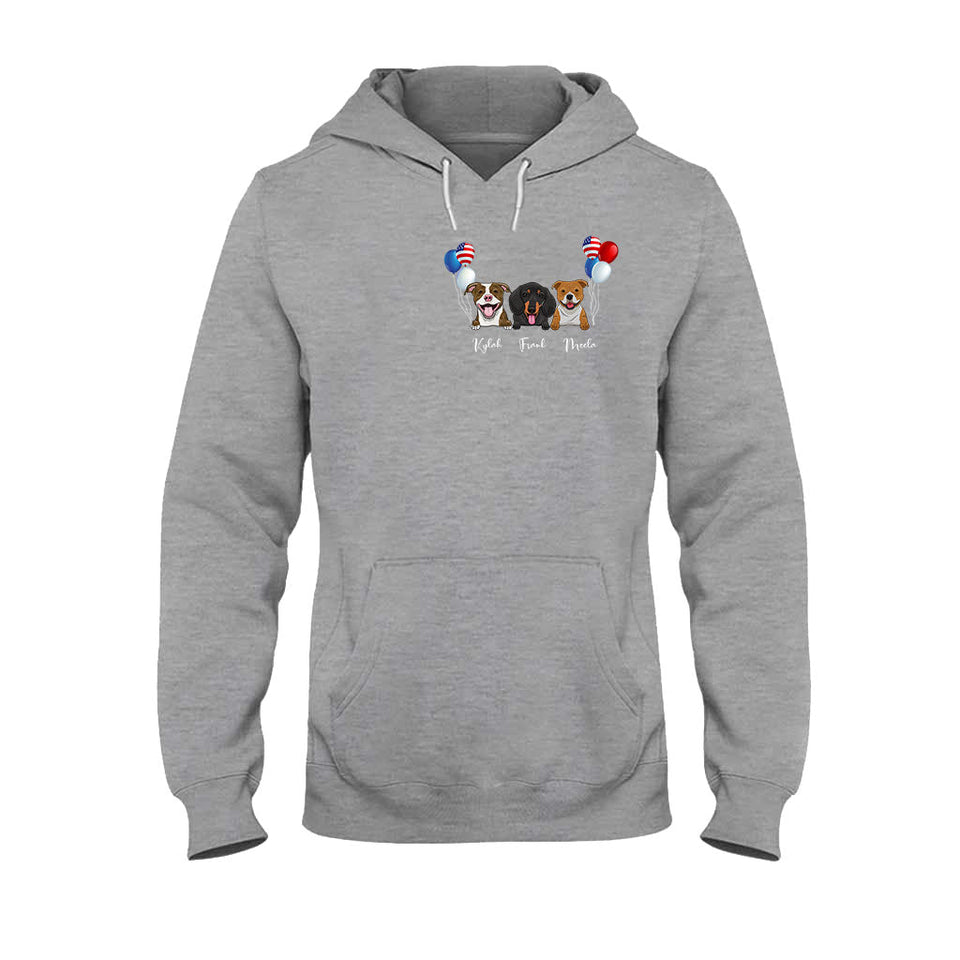 Life Is Better With Dogs - Personalized Independence Day T-shirt and Hoodie