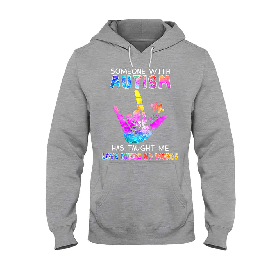 L'amour n'a pas besoin de mots - T-shirt et sweat à capuche de sensibilisation à l'autisme 1221