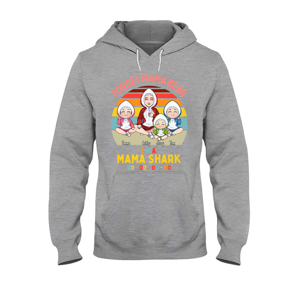 Mama Shark Do Do Do - Gift for mom, mom, dad, grandma, grandpa, aunt, uncle, shark lover - Personalized T-shirt And Hoodie