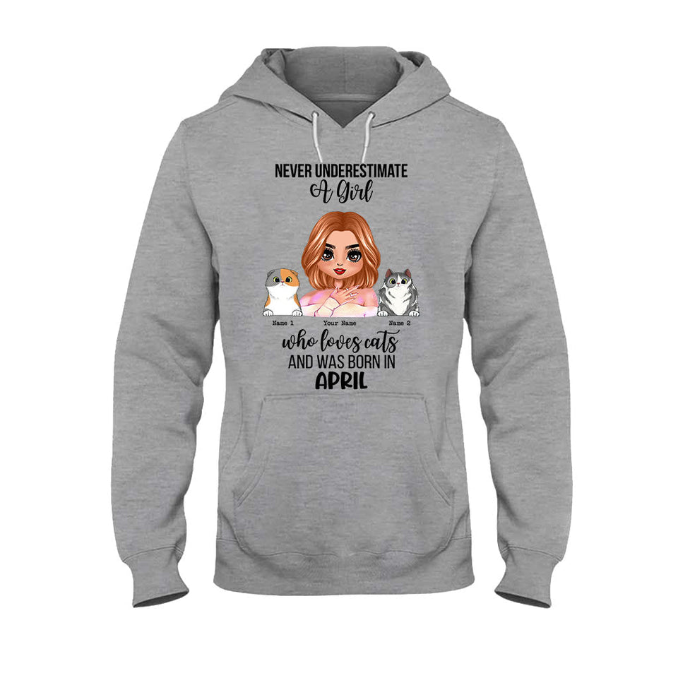 Never Underestimate - Personalized Cat T-shirt and Hoodie
