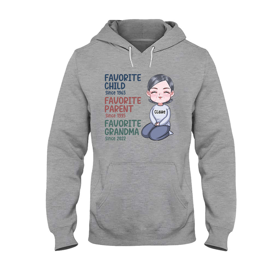 Favorite Grandma Since - Personalized Grandma T-shirt and Hoodie