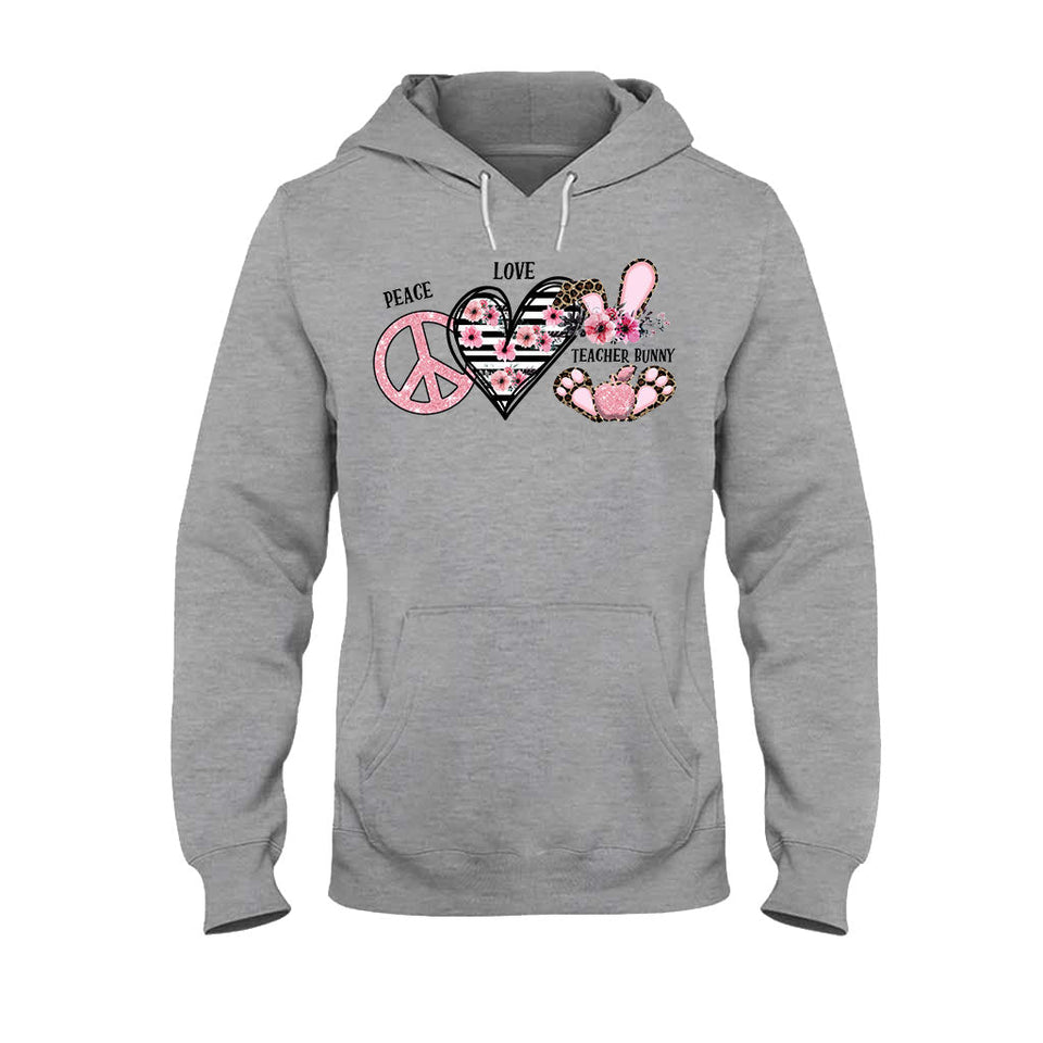 Peace Love One Hip Teacher - Personalized T-shirt and Hoodie