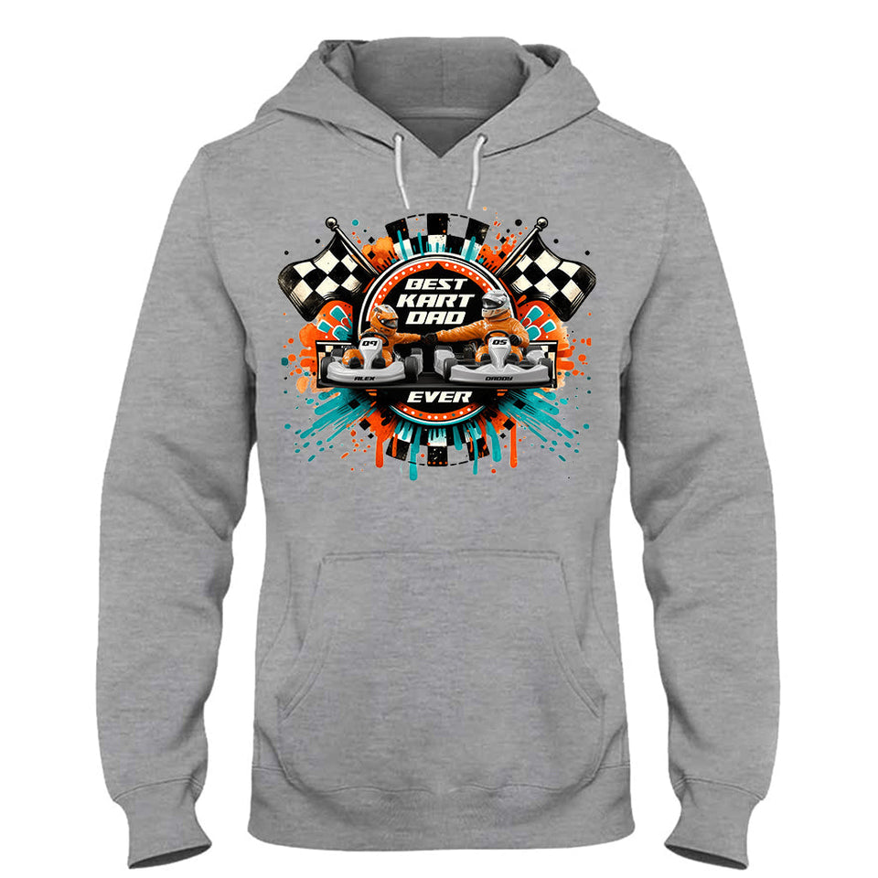 Kart Racing Loving Dad & Kid - Personalized Father T-shirt And Hoodie