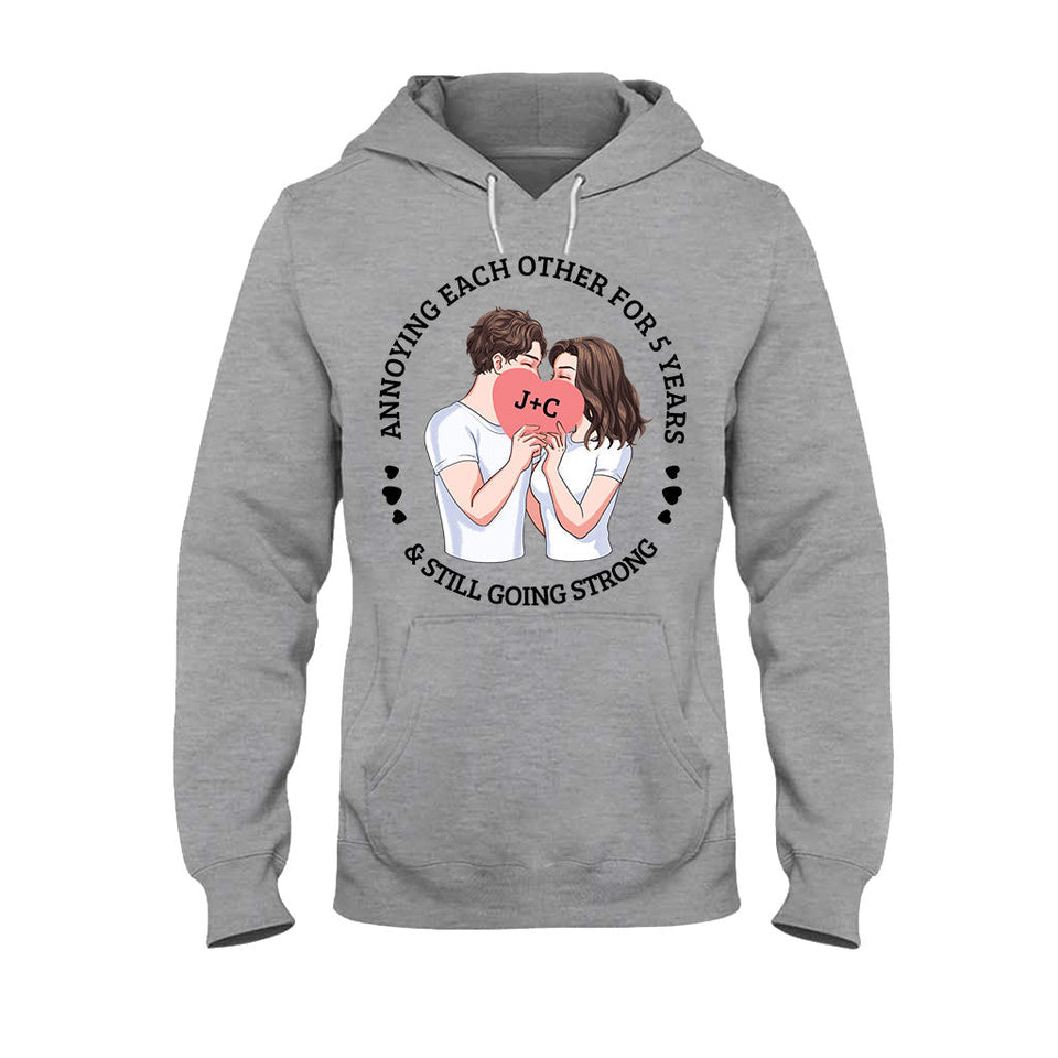Annoying Each Other For Years And Still Going Strong - Personalized Couple Couple T-shirt and Hoodie