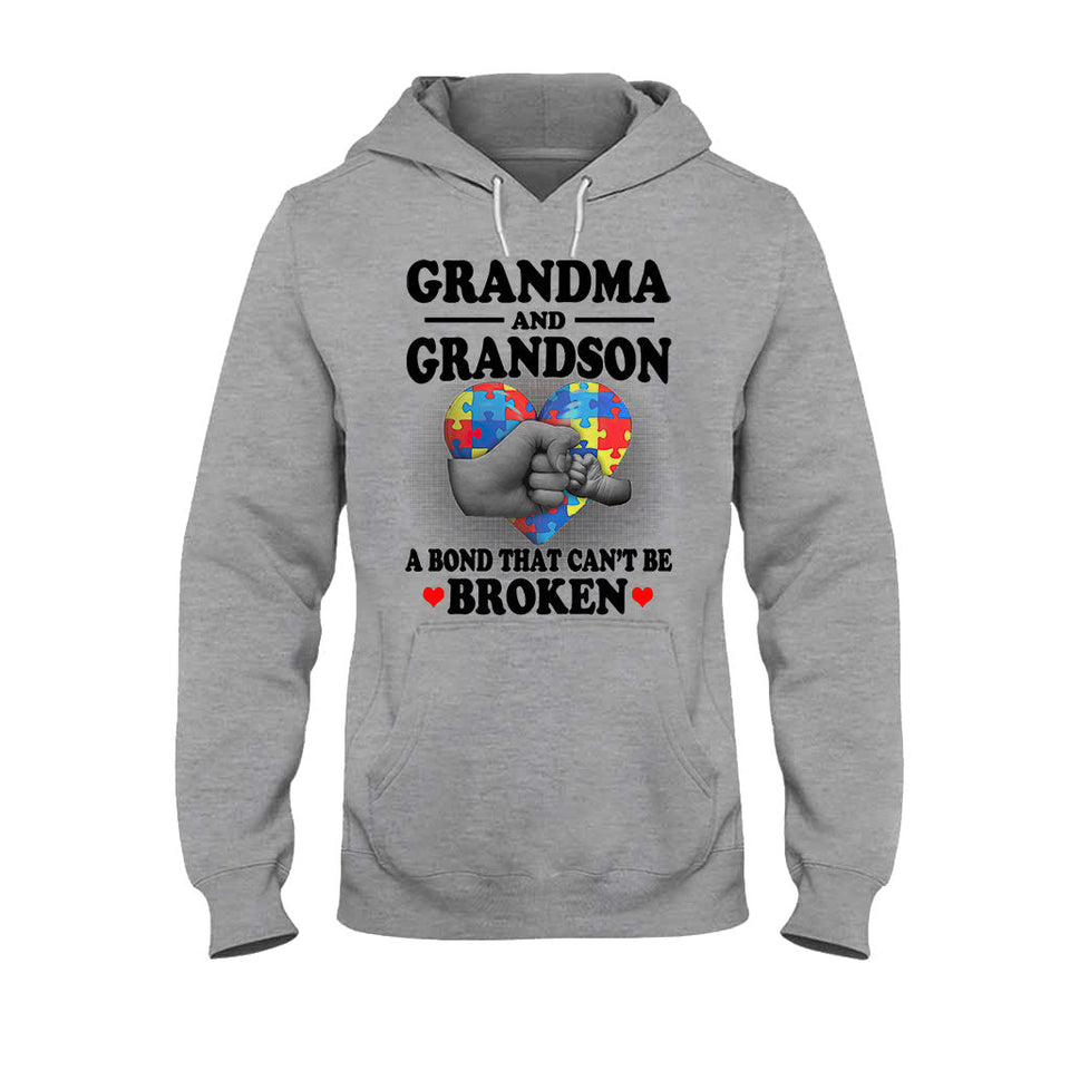 T-shirt et sweat à capuche « Grand-mère et petit-fils » pour la sensibilisation à l'autisme 112021
