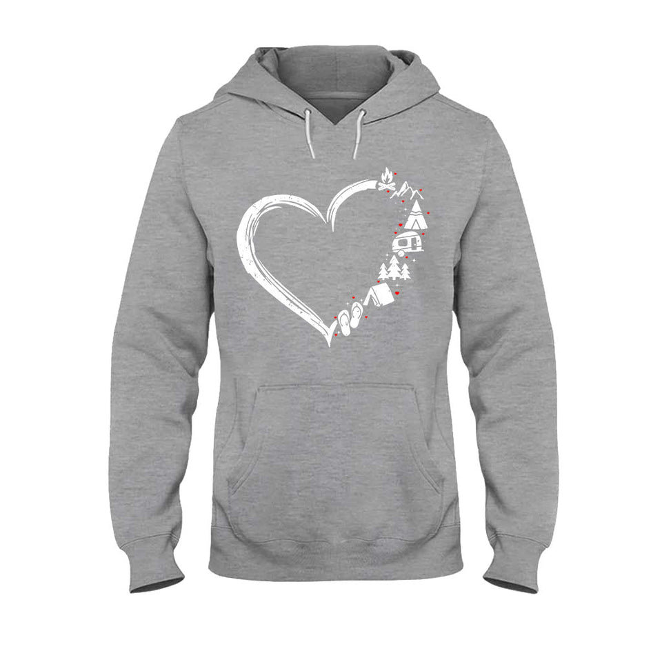 Camping Heart T-shirt and Hoodie 112021