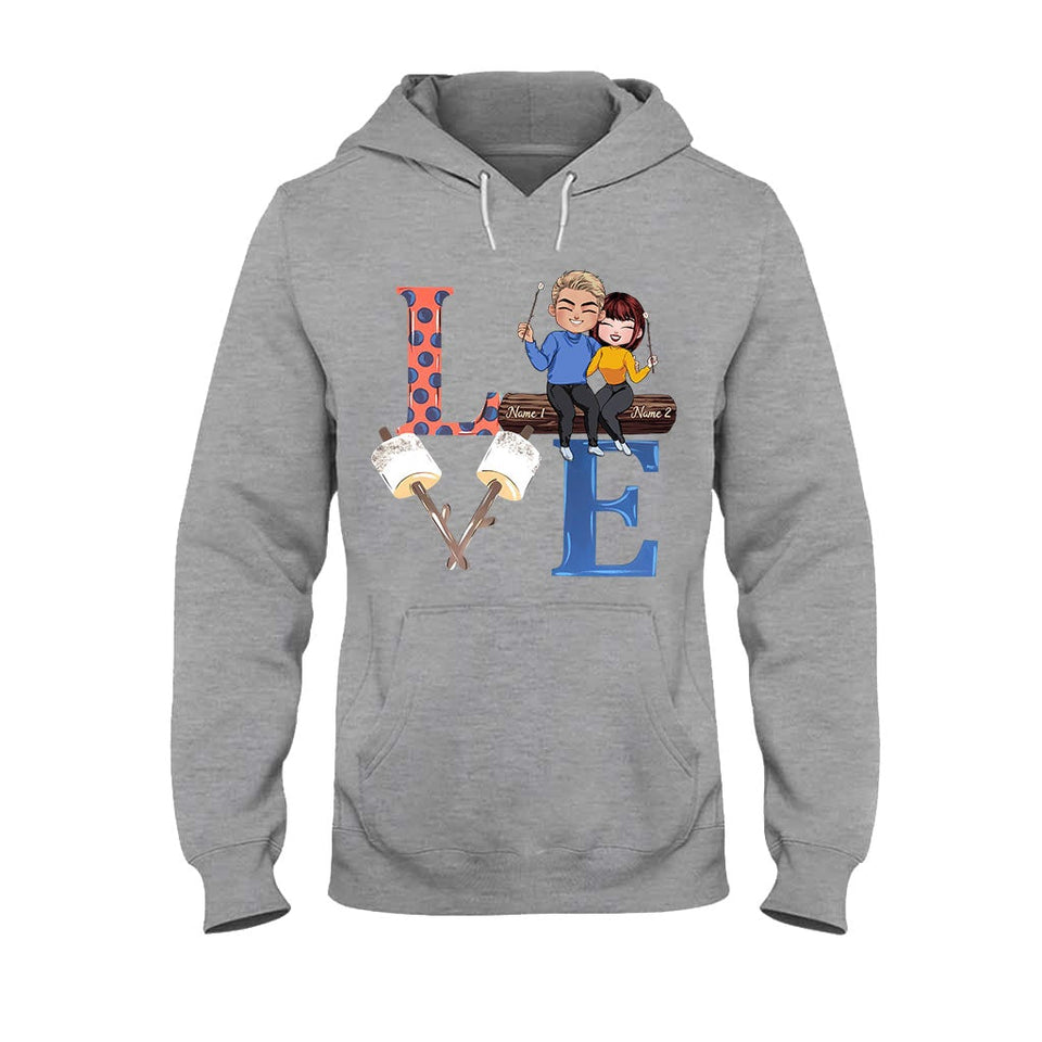 Love Camping Couple - Personalized T-shirt and Hoodie