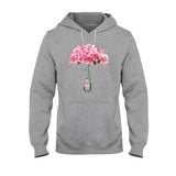 Never Give Up - Breast Cancer Awareness T-shirt and Hoodie